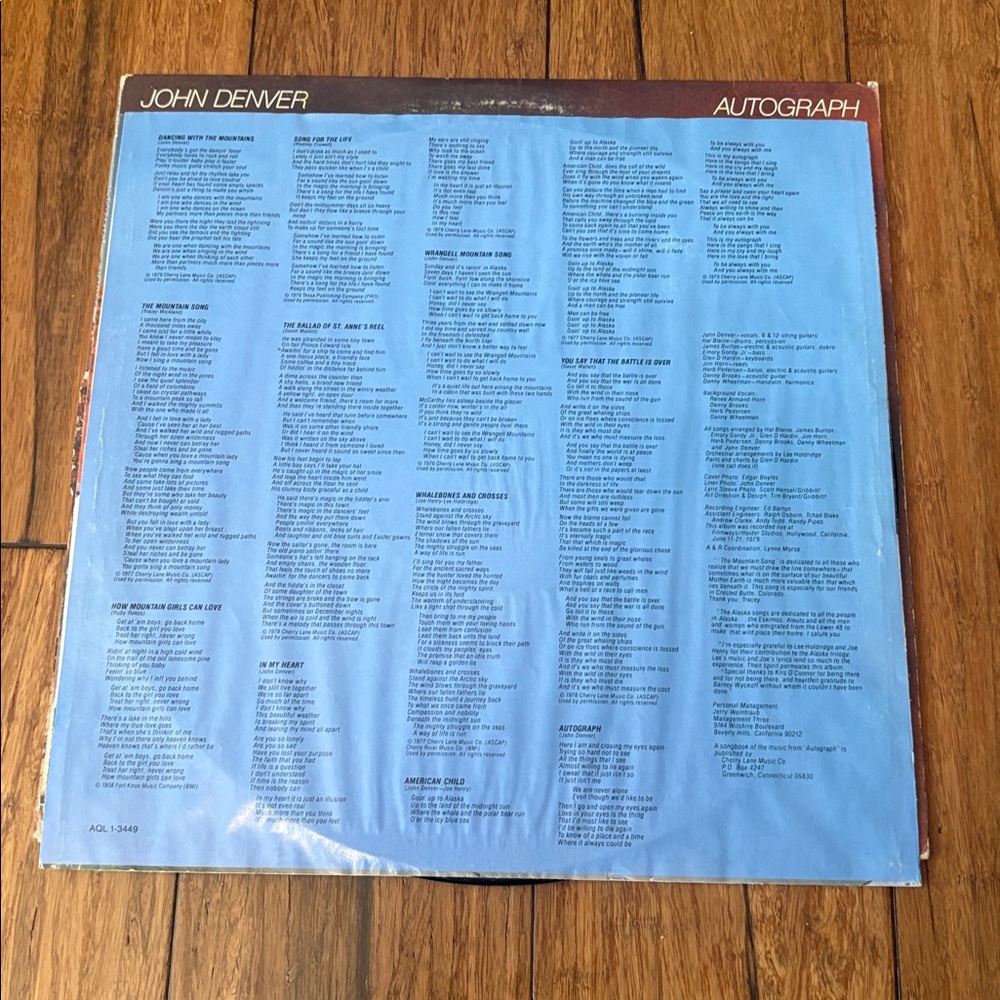 John Denver Autograph Vinyl LP Record 1980 - Picture 5 of 8